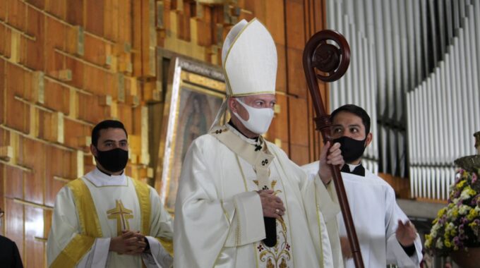 El Cardenal Carlos Aguiar Retes, Arzobispo Primado De México. Foto: Basílica De Guadalupe/Cortesía.