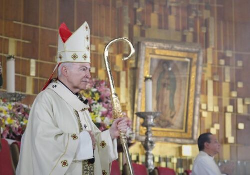 El Cardenal Carlos Aguiar Retes En La Basílica De Guadalupe. Foto: INBG/Cortesía.